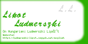 lipot ludmerszki business card